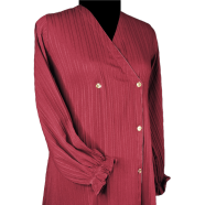 Shilpaholic Maroon Stripe Abaya Without Hijab