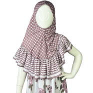 Shilpaholic Mauve And White Kids Keffiyeh Hijab image