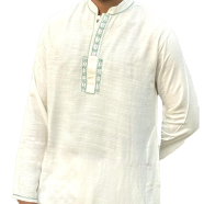 Shilpaholic Milk White Artisan Panjabi image