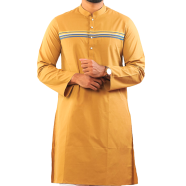 Shilpaholic Mustard Color Pattern-Based Cotton Panjabi image