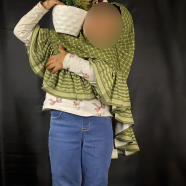 Shilpaholic Olive And Light Olive Kids Keffiyeh Hijab image