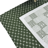 Shilpaholic Olive And White Check Keffiyah Hijab image