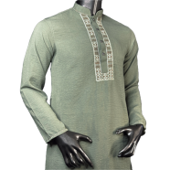 Shilpaholic Olive Classic Handcrafted Panjabi image