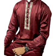 Shilpaholic Velvet Maroon Panjabi image