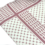 Shilpaholic White And Dusty Pink Keffiyah Hijab image