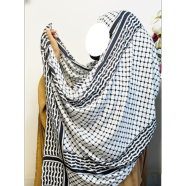 Shilpaholic White and Black Keffiyeh Hijab image