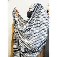 Shilpaholic White and Black Keffiyeh Hijab image