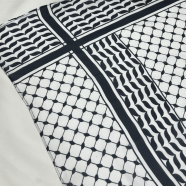 Shilpaholic White and Black Keffiyeh Hijab image