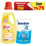 Shinex Floor Cleaner Citrus 1 ltr. Get Savlon Hand Wash 170ml(Ocean Blue) FREE image