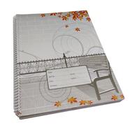 Floral Spiral Khata (White) - 200 Pages image