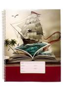 Heart's Floral Spiral Khata (White) - 120 Pages(Any Design)