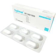 Siglimet XR 100mg Plus 1000mg Tablet 6's Strip image