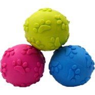 Silicon Rubber Dog Toy Ball With Bell (Any Color) 1 Pcs image