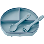 Silicon Section Plate with Lid Double Spoon image