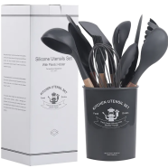 Silicon Utensils Set With Plastic Holder icon