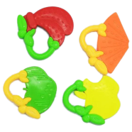 Silicone Baby Teether Fruit Shape Baby Teething Set For New Born Baby (teether_4pcs_set) image