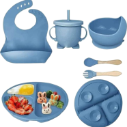Silicone Feeding Set (6 Pcs 0 ) Multi Color image