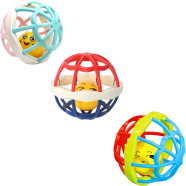 Silicone Head Modelland Scratching The Ball Baby Hand Teether With Jhunjhuni CN -1pcs image