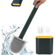Silicone Toilet Brush And Holder Set With Wall-Mount Design icon