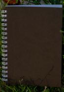 Silver Coated Paper Black Spiral Notebook image