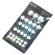 Silver Color - Universal 30 Pcs Bolt Screw Cover Cap For Motorbike Ornamental Molding image