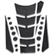 Silver Waterproof Universal 3D Motorcycle Fuel Tank Sticker Protector Decal Pad Self-Adhesive
