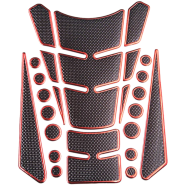 Silver Waterproof Universal 3D Motorcycle Fuel Tank Sticker Protector Decal Pad Self-Adhesive image