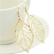 Simple Mori Fashion Leaf Earrings For Women 2021 Zinc Alloy Gold Silver Color Hoops Jewelry Gift Hanging Long Ear Rings Ear Ring icon