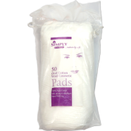 Simply Oval Cotton Wool Cosmetic Pads 50's image