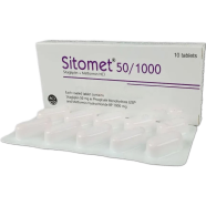 Sitomet 50 mg, 1000 mg Tablet 10's Pack image