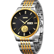 Skmei Relojes Hombre Mens Watches Luxury Auto Date Stainless Steel Strap Waterproof image