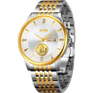 Skmei Relojes Hombre Mens Watches Luxury Auto Date Stainless Steel Strap Waterproof image