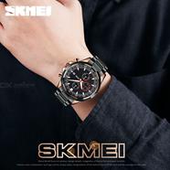 Skmei Stainless Steel Chronograph Sport Watch For Men - RoseGold And Black image