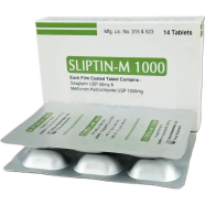 Sliptin M 50 mg 1000 mg Tablet 7's Strip image