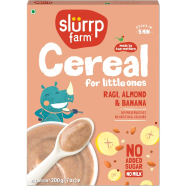 Slurrp Farm No Added Sugar, No Salt Ragi, Almond and Banana Cereal 200gm image