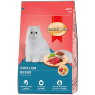 SmartHeart Adult Dry Cat Food Chicken and Tuna Flavour 3kg 400g Free image