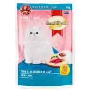 SmartHeart Adult Pouch Wet Cat Food Tuna With Chicken In Jelly 85g image