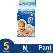 Smart Care Pant System Baby Diaper Ultra Thin (M Size) (6-11kg) (5pcs) - SBD-Pant