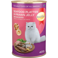Smartheart Cat Can Food Seafood Platter In Prawn Jelly 400 gm image