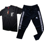 Smug Combo Black T-Shirt And Trouser Combo image