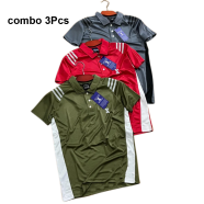 Smug Premium Combo Offer Polo Shirt Olive Grey Red 3 Pcs image