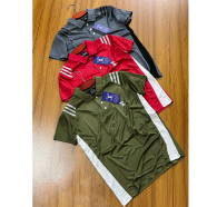 Smug Premium Combo Offer Polo Shirt Olive Grey Red 3 Pcs image