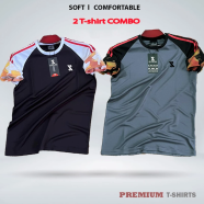 Smug Premium Combo Offer T-Shirt Black Grey image