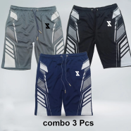 Smug Premium Sports Three Quarter Combo Soft And Comfortable Grey Navy And Black image