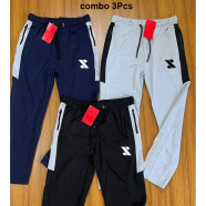 Smug Stylish Trouser China Fabric Soft And Comfortable Combo Black Navy Off White 3 Pcs image