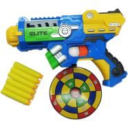 Soft Bullet BLASTER FIELD ARMS FIGHTER Fires Foam Shooter Toy Nub Gun (nub_gun_498a_yellowblue) image