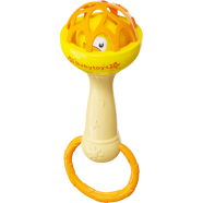 Soft Glue Dumbbell Baby Hand Teether with Jhunjhuni CN - 1 pcs image