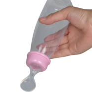 Soft-Headed Baby Rice Paste Bottle with Squeeze Spoon - 240ml image