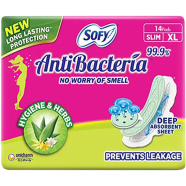 Sofy Anti-Bacteria Extra Long (XL) Slim Sanitary Napkin (290mm) - 14 Pads image