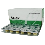Solas 100 mg Chewable Tablet 6's Strip image
